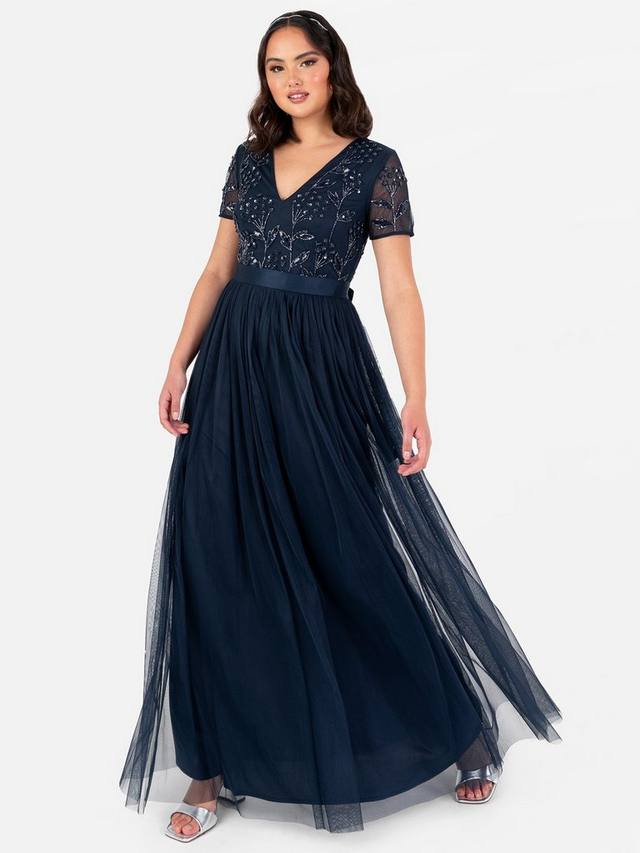 Макси-платье с цветочными украшениями Maya Deluxe, Navy
Макси-платье с цветочными украшениями Maya Deluxe, Navy