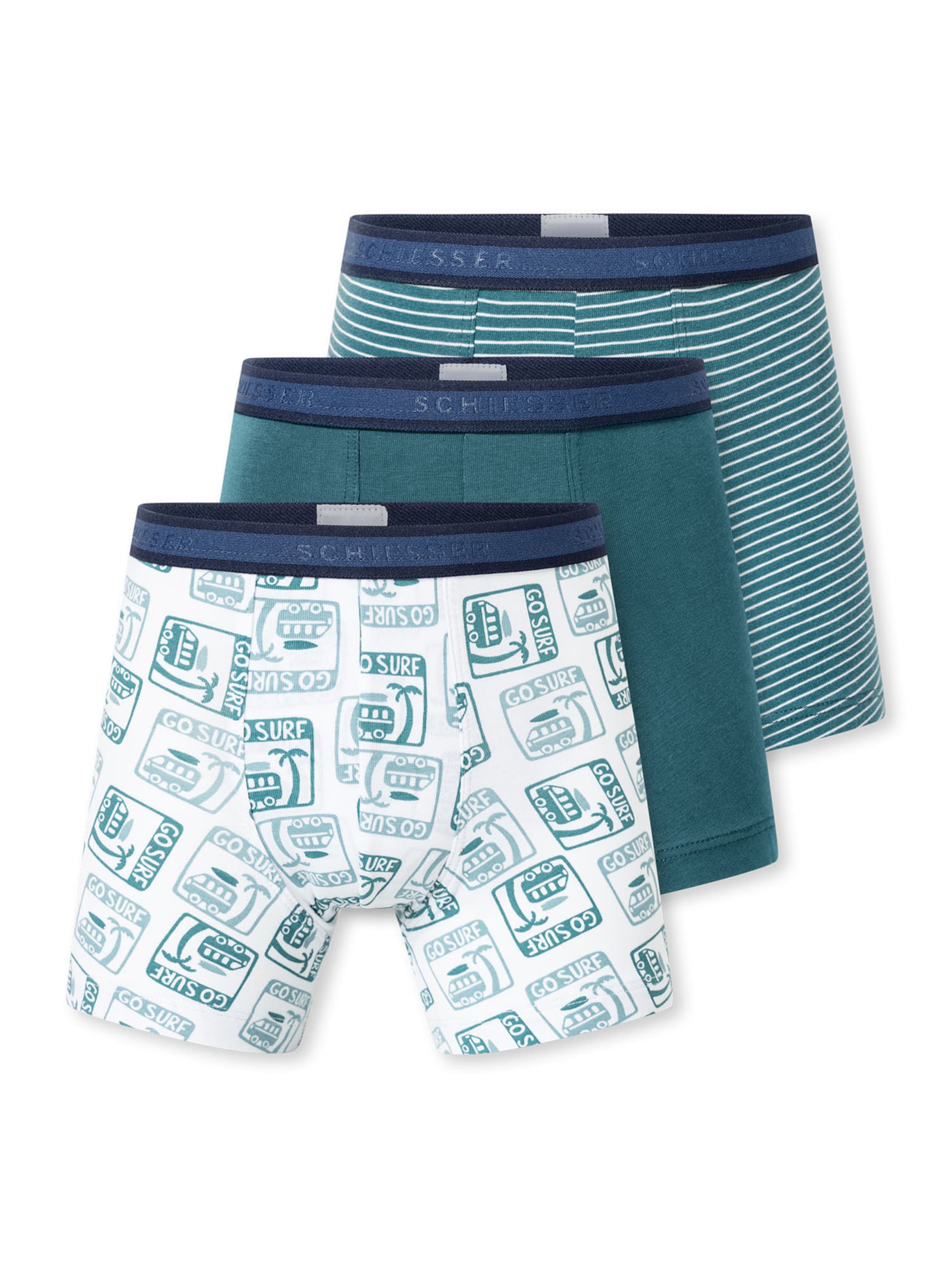 SCHIESSER Трусы '95/5' в цвете Green, Petrol, White
SCHIESSER Трусы '95/5' в цвете Green, Petrol, White