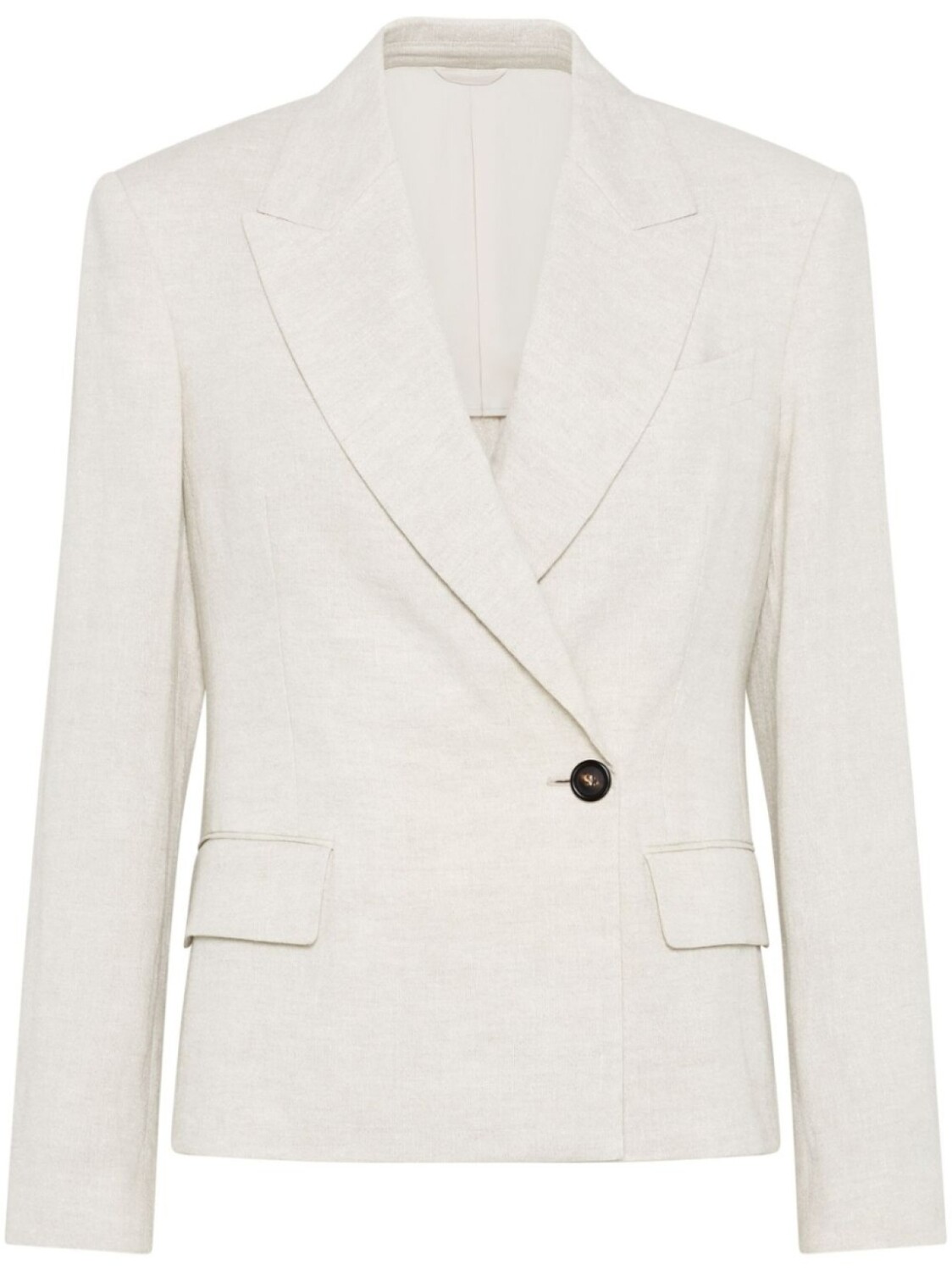 Brunello Cucinelli блейзер с декором Monili, нейтральный
Brunello Cucinelli блейзер с декором Monili, нейтральный