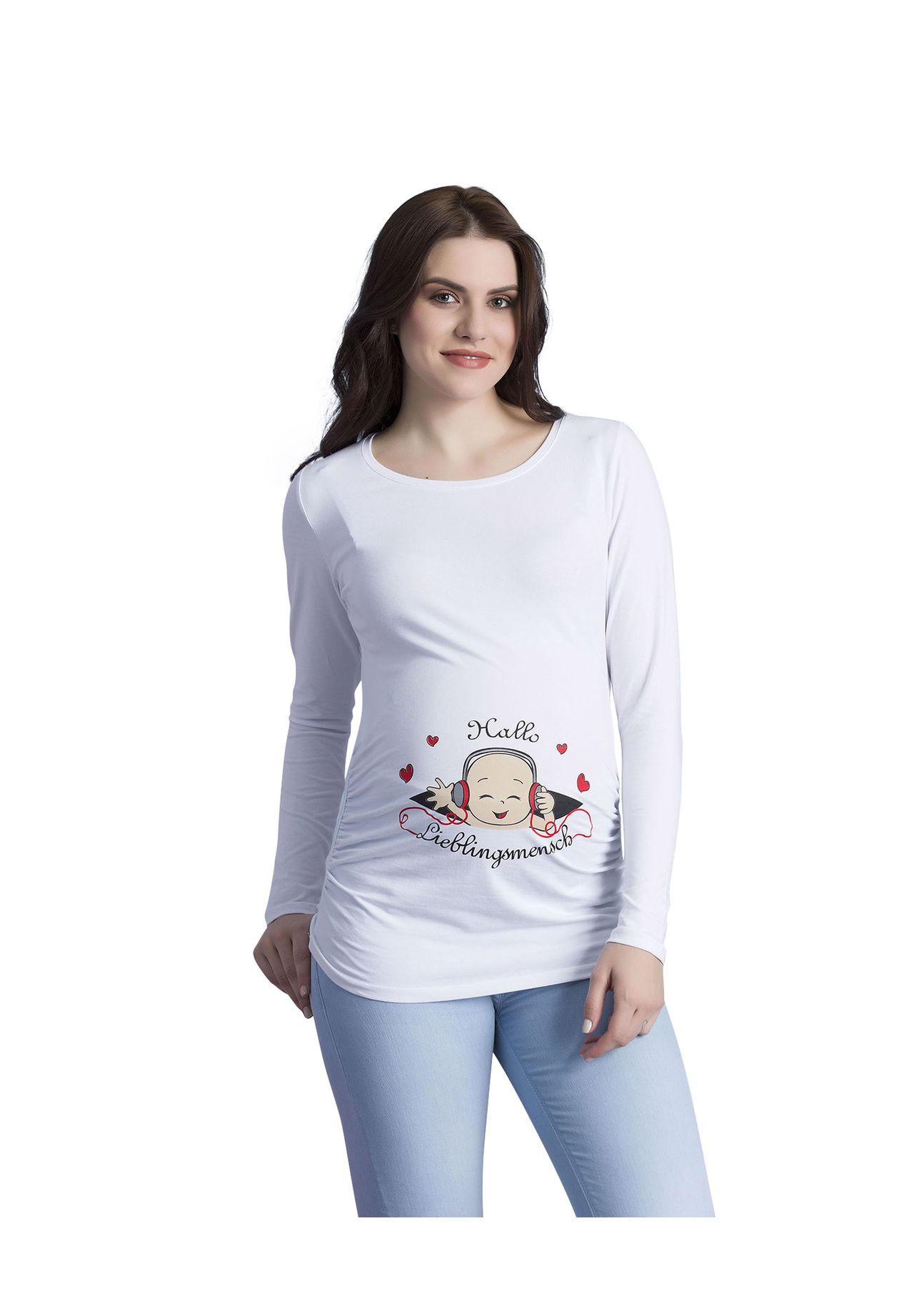 Рубашка для беременных с длинными рукавами и мотивом «Привет, любимый человек» M.M.C., белый
Рубашка для беременных с длинными рукавами и мотивом «Привет, любимый человек» M.M.C., белый