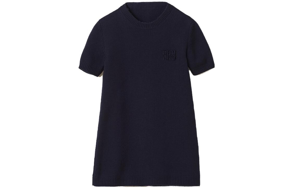 Платье Miu Miu с короткими рукавами, синий
Платье Miu Miu с короткими рукавами, синий