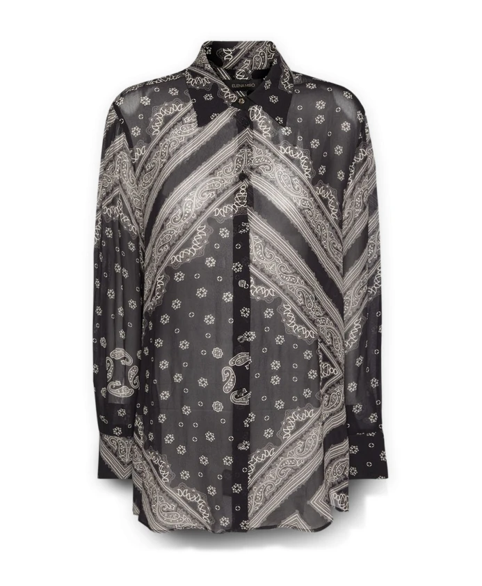 Рубашка с принтом в виде шарфа Elena Mirã², черный
Рубашка с принтом в виде шарфа Elena Mirã², черный