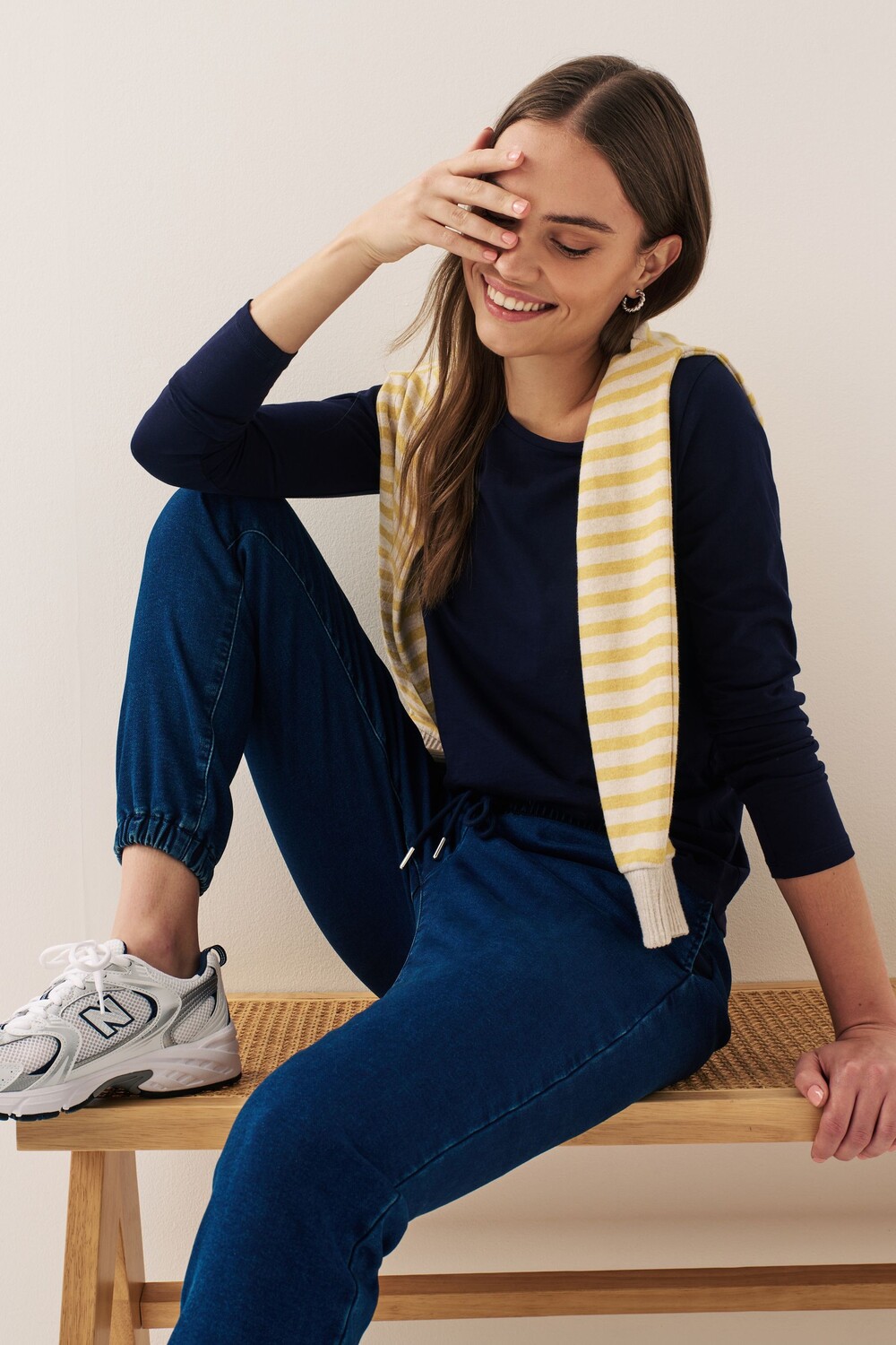 Топ с круглым вырезом и длинными рукавами Next, синий
Топ с круглым вырезом и длинными рукавами Next, синий