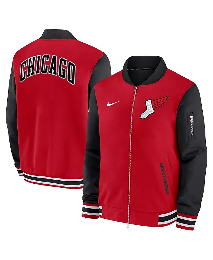 Мужская бомбер-куртка с молнией Chicago White Sox 2025 City Connect Authentic Collection, красно-черная Nike
Мужская бомбер-куртка с молнией Chicago White Sox 2025 City Connect Authentic Collection, красно-черная Nike