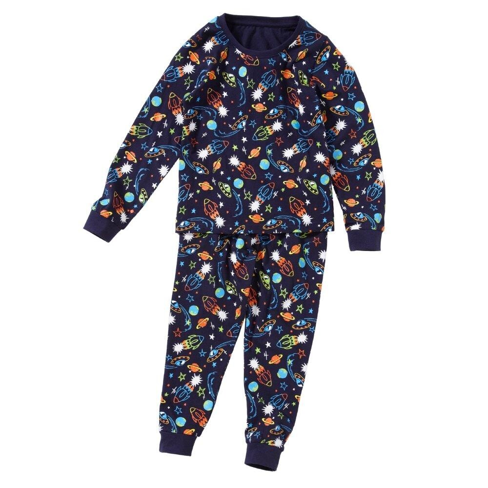 Пижамный комплект с ракетными кораблями для мальчика Bedlam, синий
Пижамный комплект с ракетными кораблями для мальчика Bedlam, синий