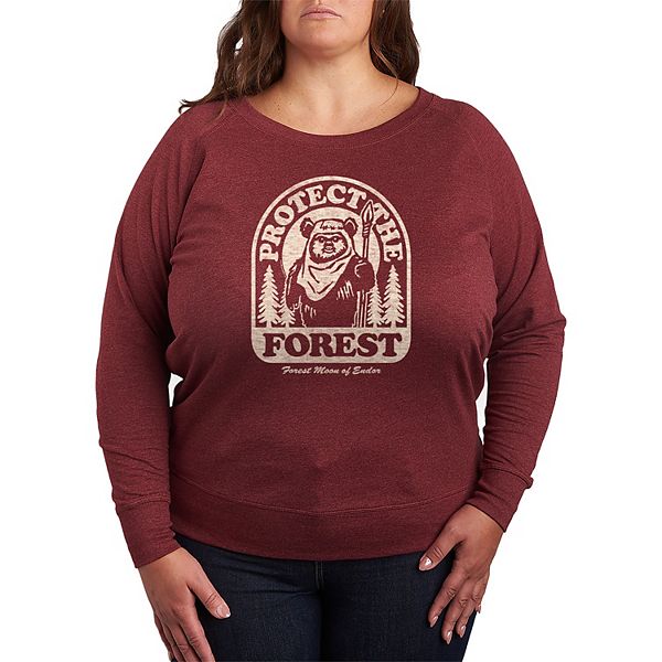 Plus size футболка с длинным рукавом из френч терри с принтом "Эвоки защищают лес" Star Wars, Heather Maroon
Plus size футболка с длинным рукавом из френч терри с принтом "Эвоки защищают лес" Star Wars, Heather Maroon