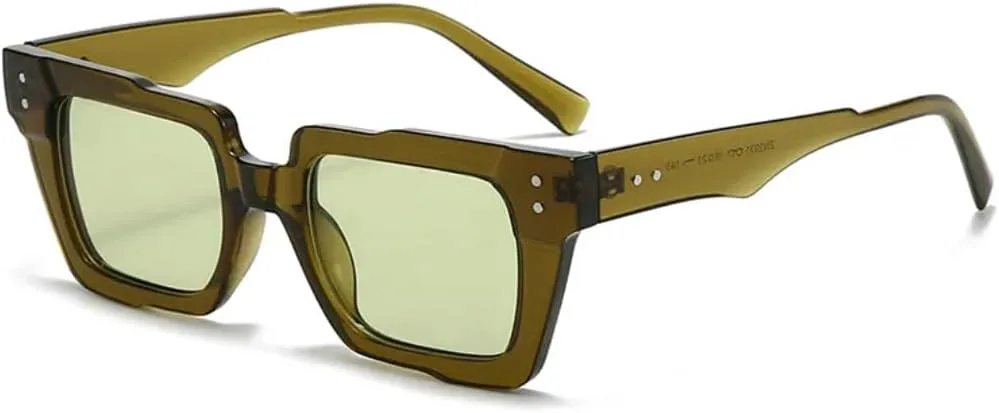 Ретро-солнцезащитные очки «кошачий глаз» для женщин с прозрачными линзами цвета морской волны, модные очки для мужчин с заклепками HHZZYVY, Olive Green Green
Ретро-солнцезащитные очки «кошачий глаз» для женщин с прозрачными линзами цвета морской волны, модные очки для мужчин с заклепками HHZZYVY, Olive Green Green