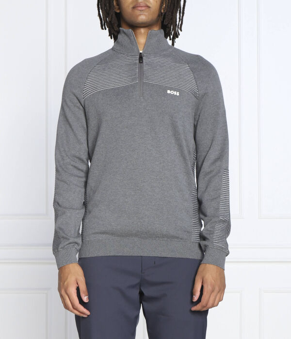 Пуловер мужской Boss Green с воротником на молнии, серый
Пуловер мужской Boss Green с воротником на молнии, серый