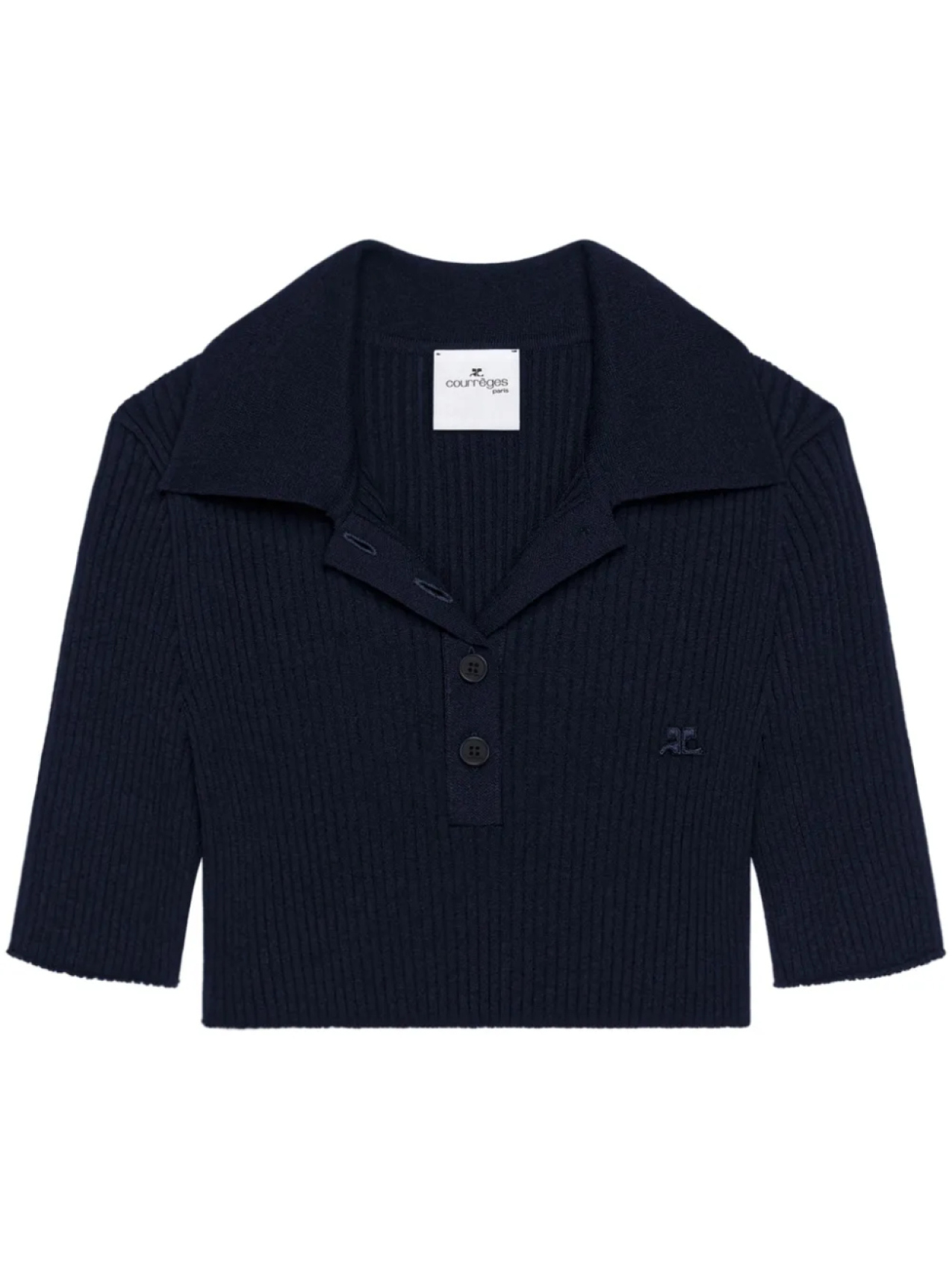 Courrèges укороченная рубашка поло, синий
Courrèges укороченная рубашка поло, синий