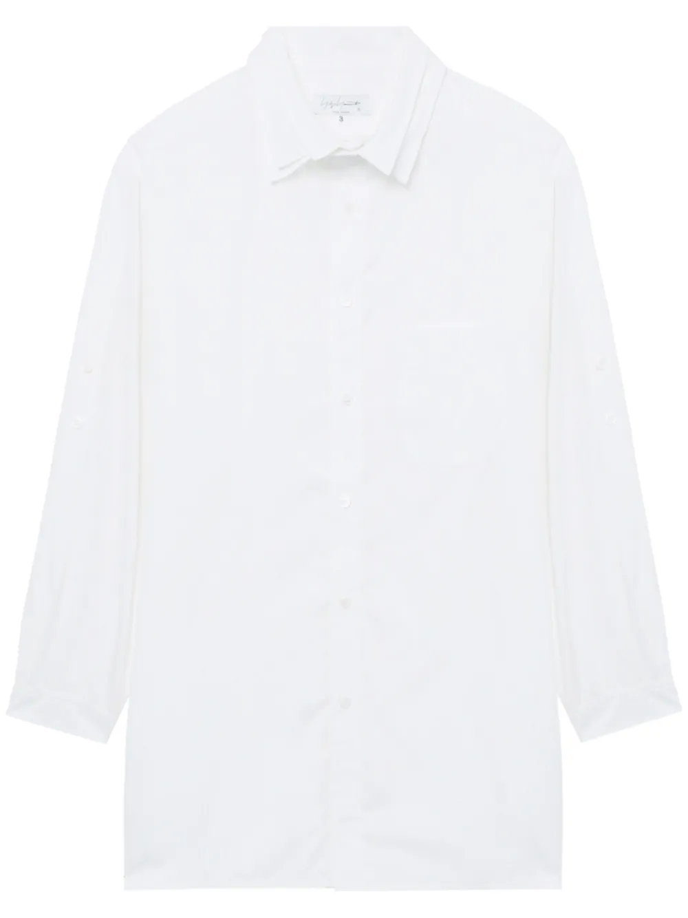Рубашка с многослойным воротником Yohji Yamamoto, белый
Рубашка с многослойным воротником Yohji Yamamoto, белый
