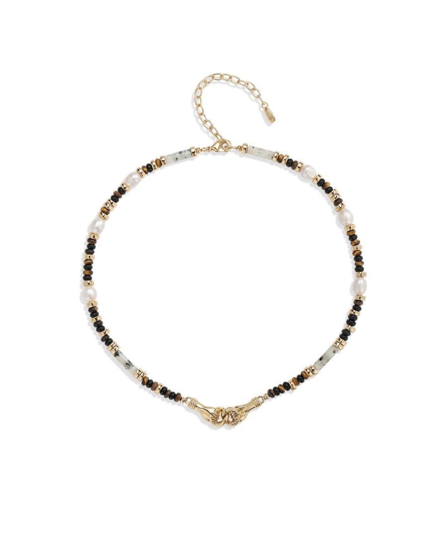 Ожерелье из пальм RETRO CHIC, Brown & white & gold
Ожерелье из пальм RETRO CHIC, Brown & white & gold