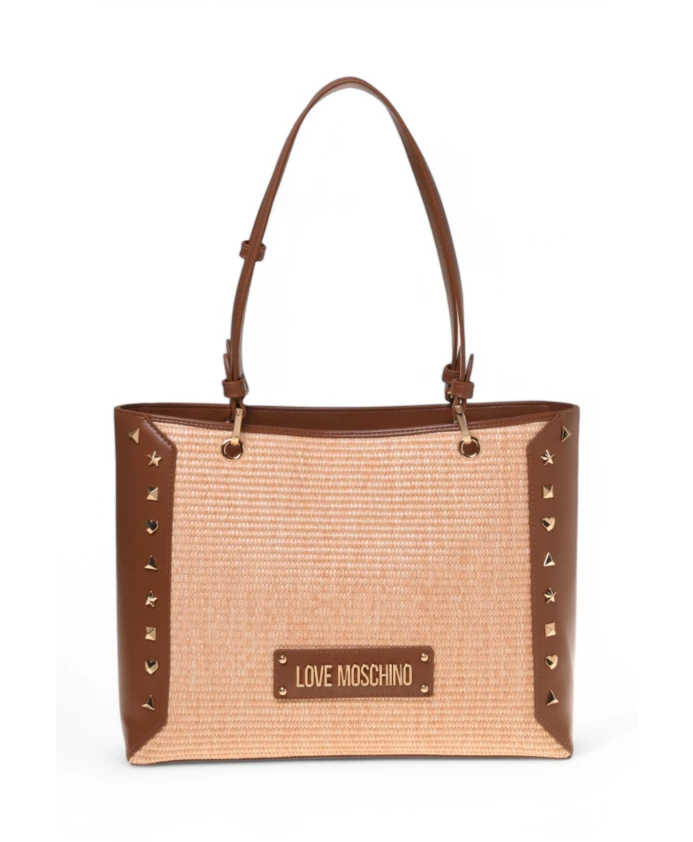 Сумка-Шоппер из рафии с заклепками Love Moschino, коричневый
Сумка-Шоппер из рафии с заклепками Love Moschino, коричневый