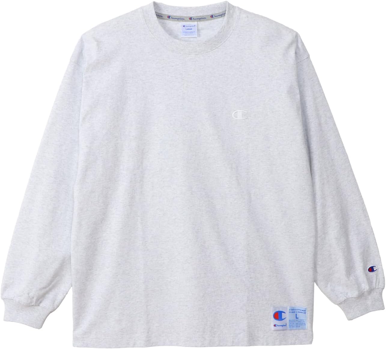 Мужская футболка с длинным рукавом Champion, круглый вырез, 100% хлопок, свободный крой, вышивка одного логотипа, спортивный стиль, C3-V414, светло-серый
Мужская футболка с длинным рукавом Champion, круглый вырез, 100% хлопок, свободный крой, вышивка одного логотипа, спортивный стиль, C3-V414, светло-серый