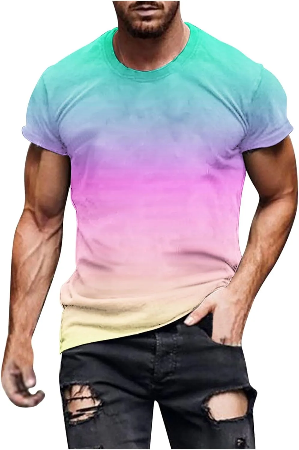 Футболка для мужчин Big and Tall с коротким рукавом и омбре
Футболка для мужчин Big and Tall с коротким рукавом и омбре