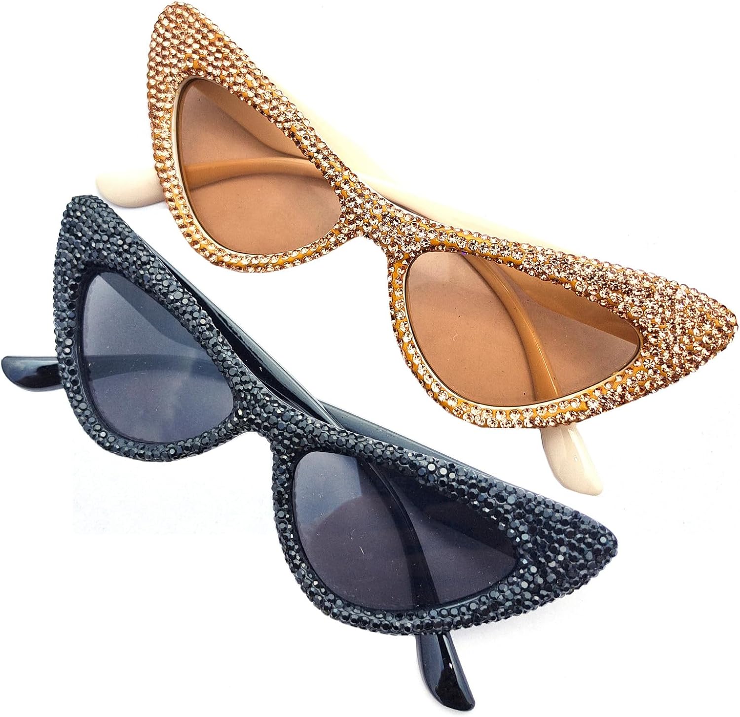 Willochra Маленькие солнцезащитные очки «кошачий глаз» с драгоценными камнями, украшенные стразами, модные женские солнцезащитные очки с бриллиантовым блеском для вечеринки, хрустальные очки, 2pcs-black&brown
Willochra Маленькие солнцезащитные очки «кошачий глаз» с драгоценными камнями, украшенные стразами, модные женские солнцезащитные очки с бриллиантовым блеском для вечеринки, хрустальные очки, 2pcs-black&brown