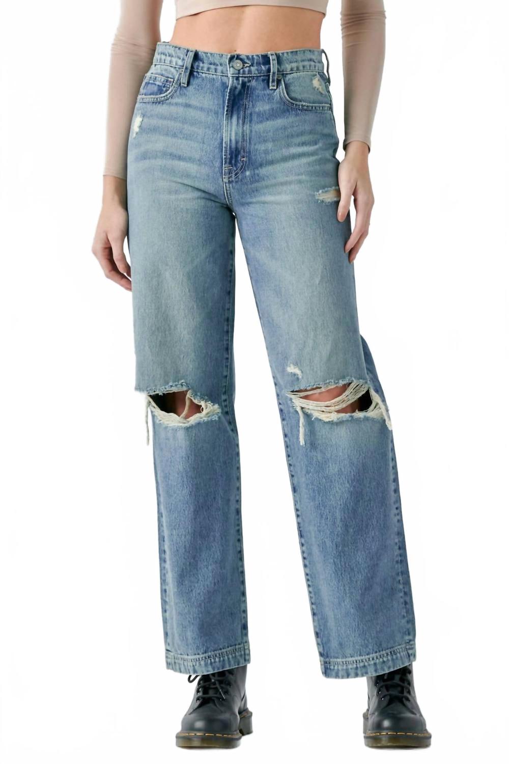 Логан Хай Райз Папины джинсы в синем HIDDEN
Логан Хай Райз Папины джинсы в синем HIDDEN