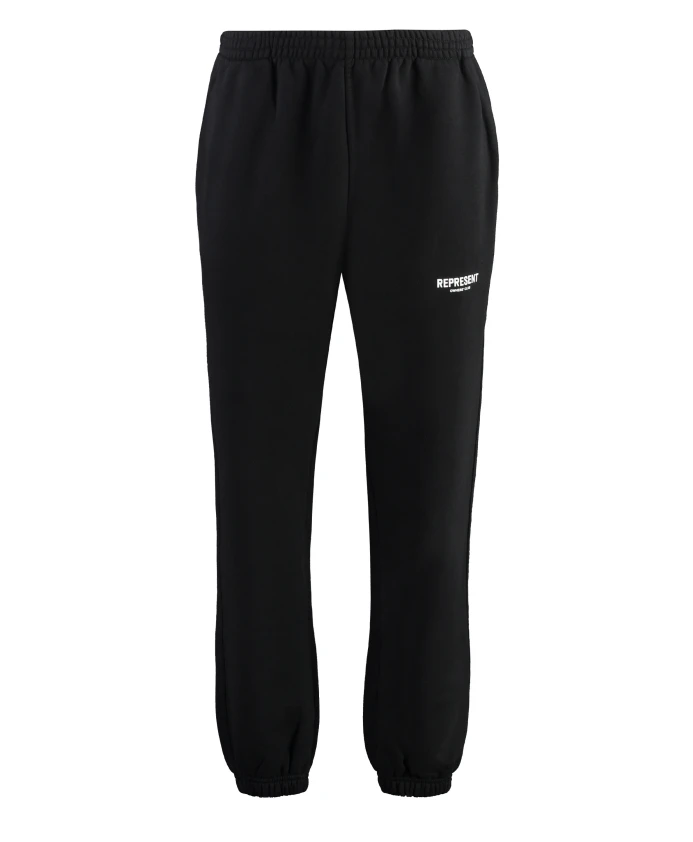 Хлопковые спортивные брюки с логотипом Represent, черный
Хлопковые спортивные брюки с логотипом Represent, черный