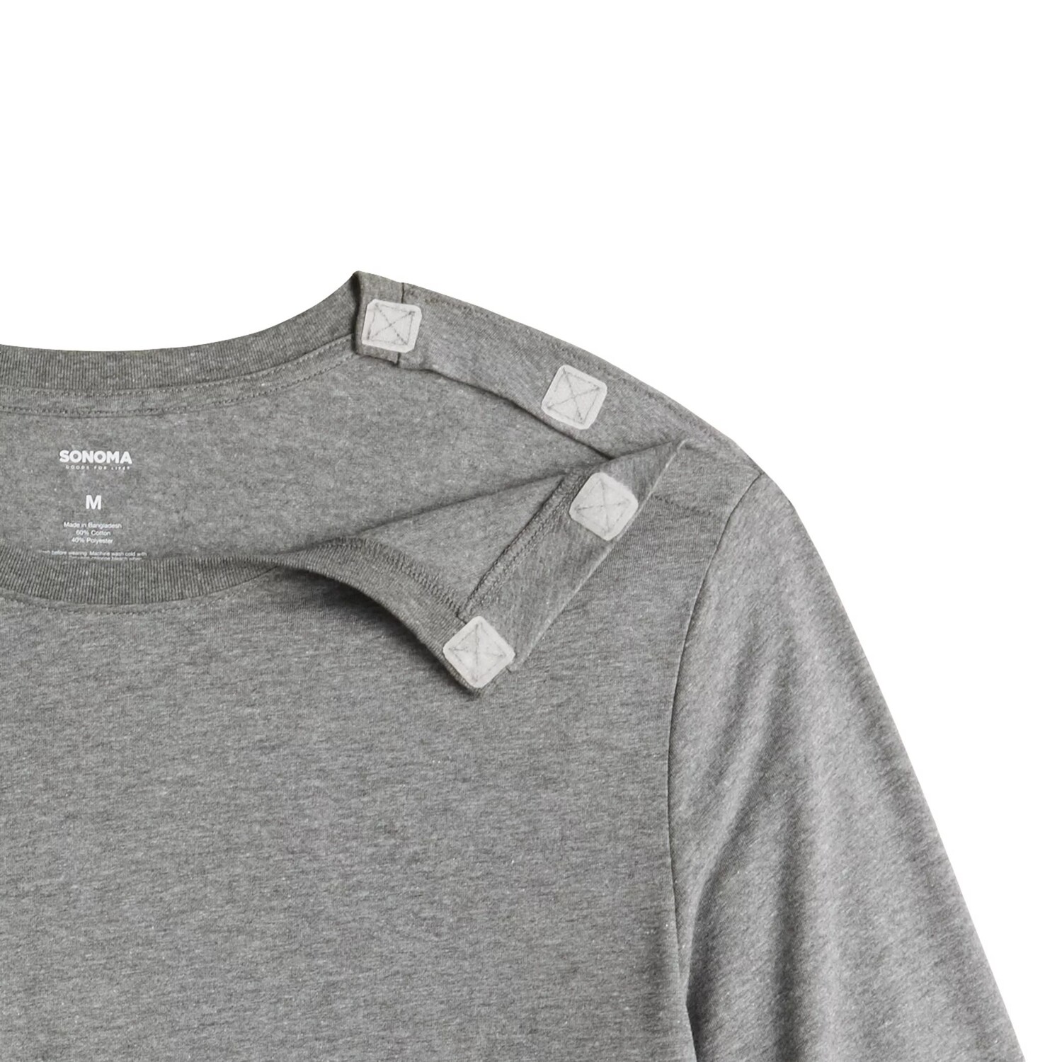 Мужская адаптивная футболка с длинными рукавами Sonoma Goods For Life Easy Dressing 
Мужская адаптивная футболка с длинными рукавами Sonoma Goods For Life Easy Dressing