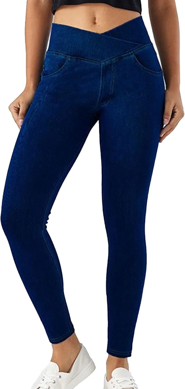 Джинсы для женщин Stretchy High Waisted Jeggings Pull Skinny с карманами
Джинсы для женщин Stretchy High Waisted Jeggings Pull Skinny с карманами
