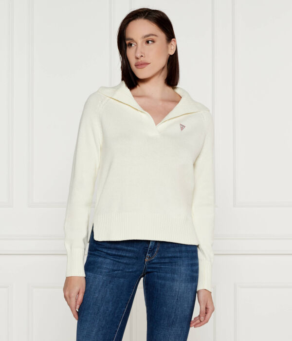 Свитер женский Guess Jeans с воротником на молнии, экрю
Свитер женский Guess Jeans с воротником на молнии, экрю