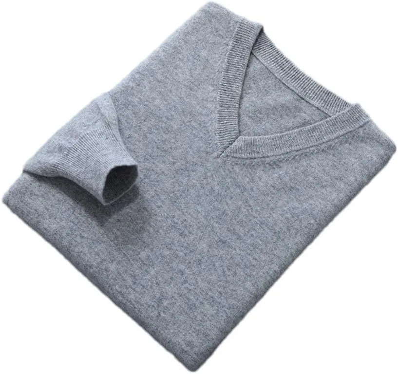 Мужской свитер из кашемира Suvoiier с V-образным вырезом
Мужской свитер из кашемира Suvoiier с V-образным вырезом