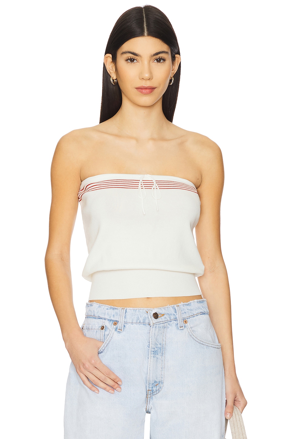 Топ без бретелек Arlette Faithfull The Brand, white & red stripe
Топ без бретелек Arlette Faithfull The Brand, white & red stripe