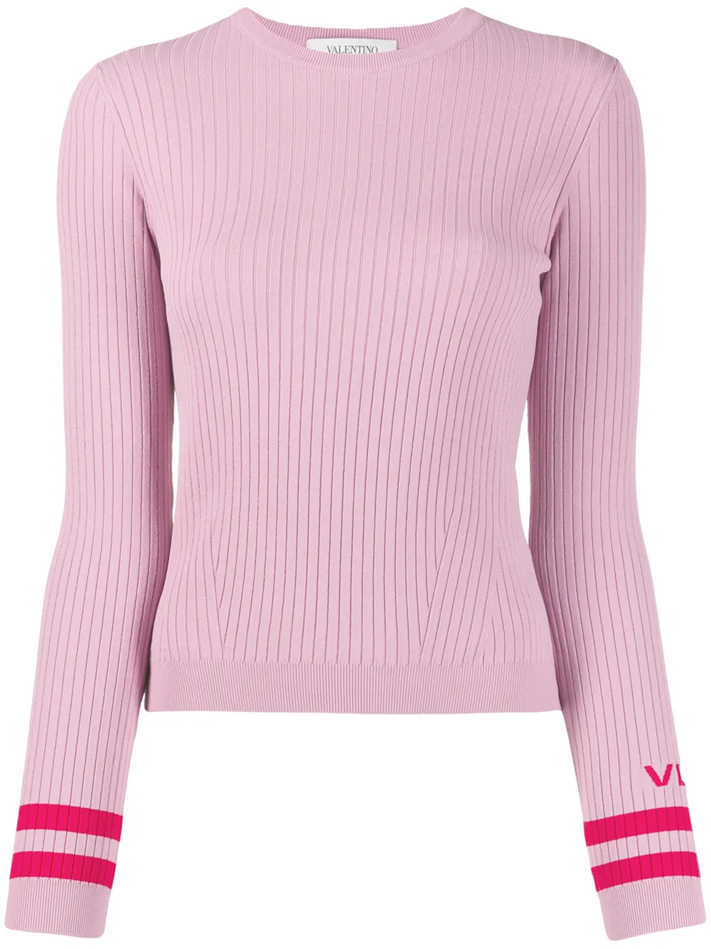 Джемпер в рубчик с круглым вырезом и логотипом VLTN VALENTINO GARAVANI, розовый
Джемпер в рубчик с круглым вырезом и логотипом VLTN VALENTINO GARAVANI, розовый