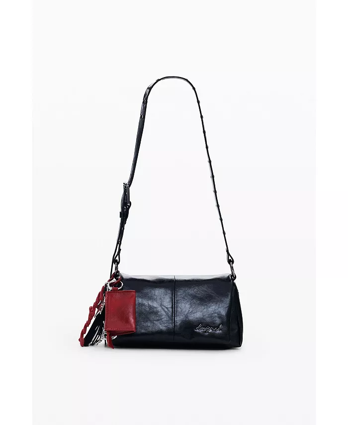 Женская маленькая блестящая сумка-кроссбоди Desigual, черный 
Женская маленькая блестящая сумка-кроссбоди Desigual, черный