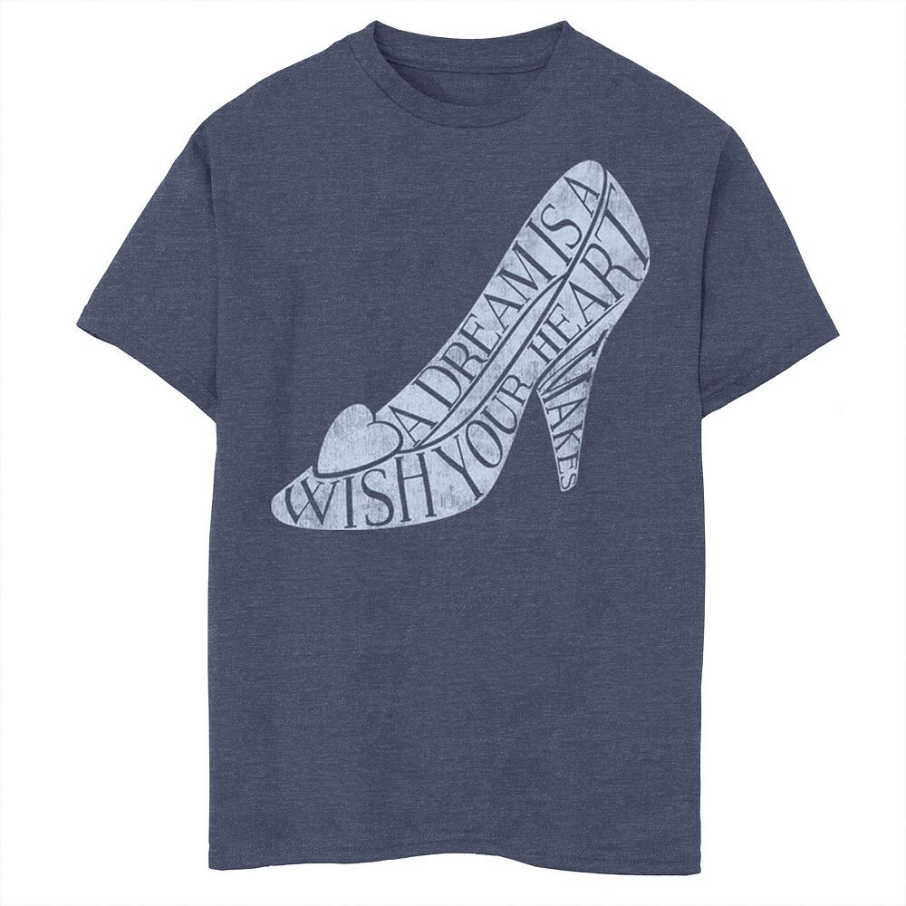 Футболка с рисунком «Золушка» Disney для мальчиков 8–20 лет, стеклянные туфельки с рисунком, цвет Navy Heather 
Футболка с рисунком «Золушка» Disney для мальчиков 8–20 лет, стеклянные туфельки с рисунком, цвет Navy Heather