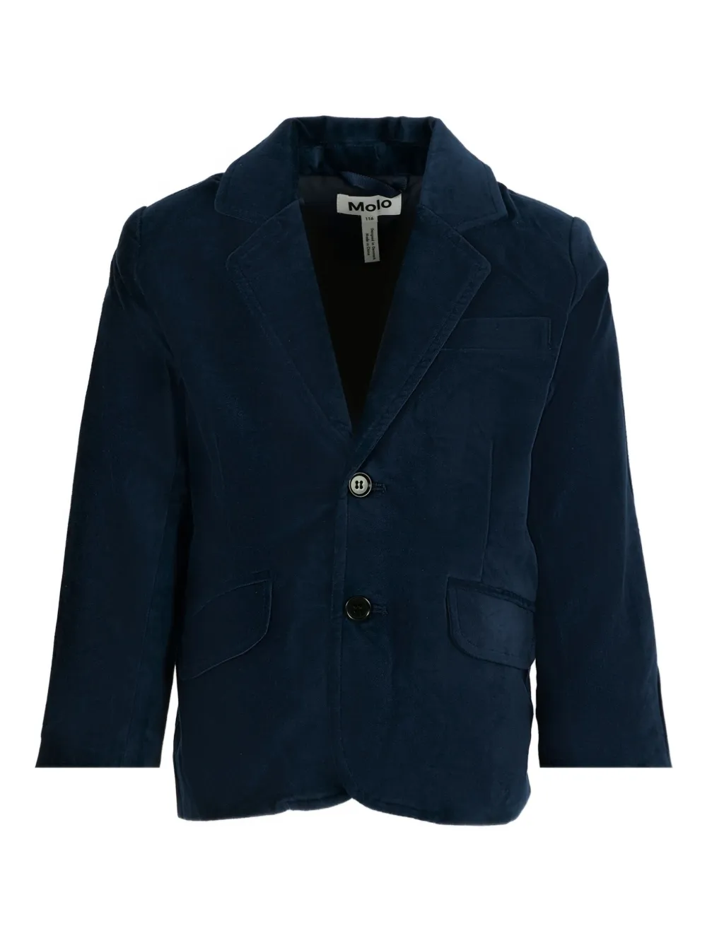 Бархатный пиджак на двух пуговицах Molo, синий
Бархатный пиджак на двух пуговицах Molo, синий