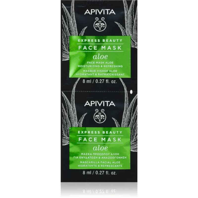 Apivita Express Beauty Алоэ освежающая увлажняющая маска для лица 2x8 мл
Apivita Express Beauty Алоэ освежающая увлажняющая маска для лица 2x8 мл