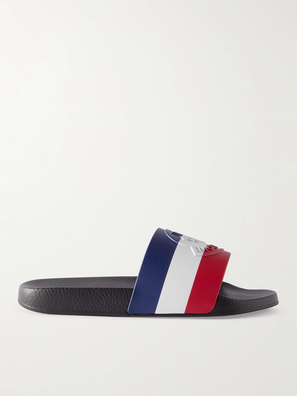 Резиновые шлепанцы в полоску с тиснением логотипа Basile MONCLER, черный
Резиновые шлепанцы в полоску с тиснением логотипа Basile MONCLER, черный