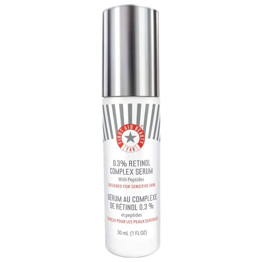 0,3% сыворотка с ретиноловым комплексом и пептидами First Aid Beauty, 1 oz /30 mL
0,3% сыворотка с ретиноловым комплексом и пептидами First Aid Beauty, 1 oz /30 mL