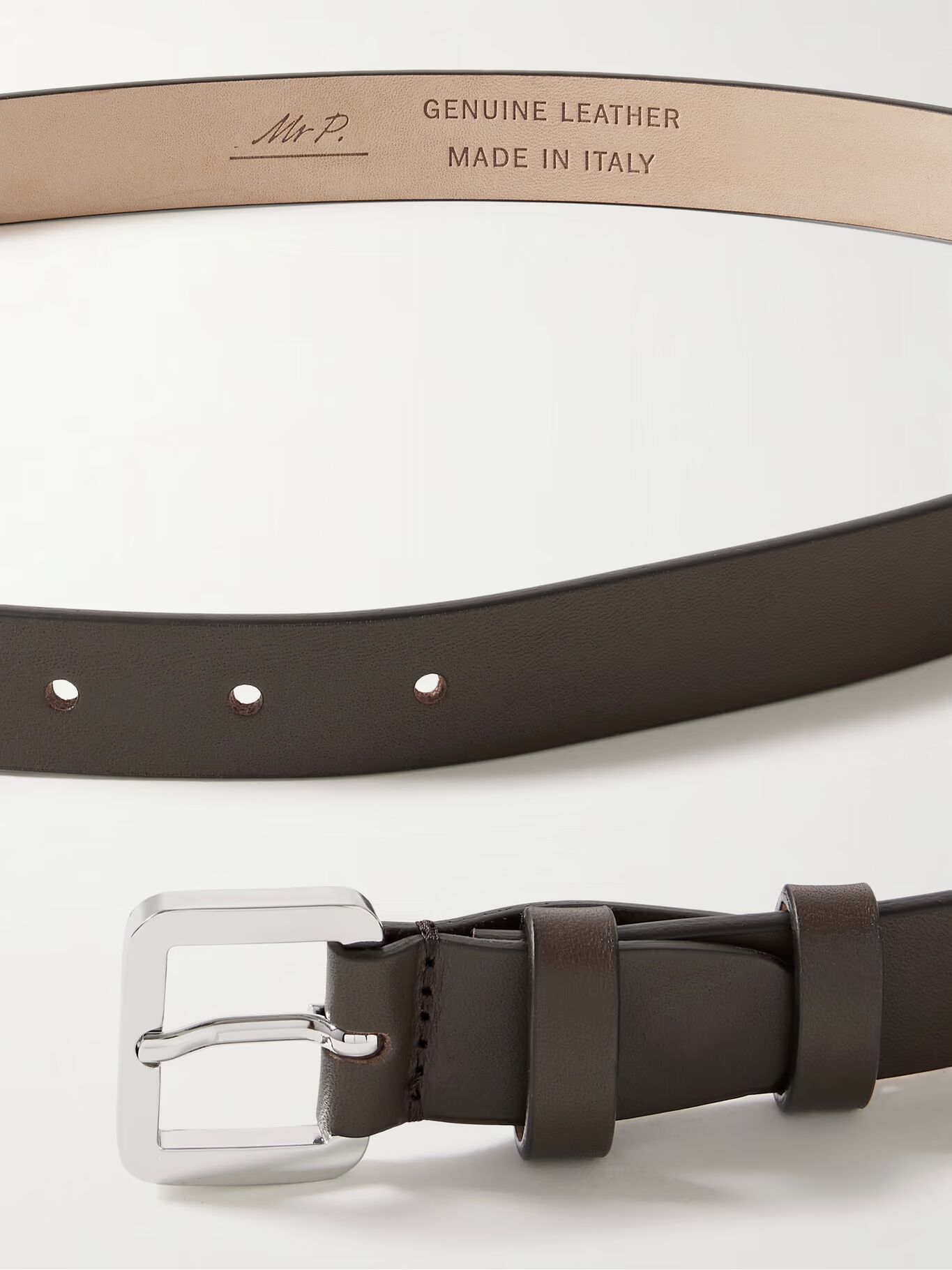 Кожаный ремень 2,5 см MR P., коричневый 
Кожаный ремень 2,5 см MR P., коричневый