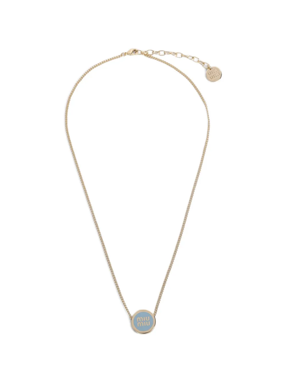 Ожерелье с логотипом Miu Miu, золотой
Ожерелье с логотипом Miu Miu, золотой