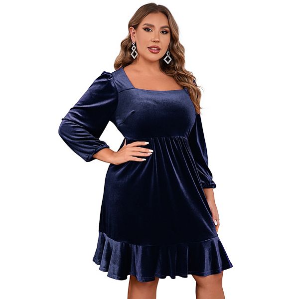 Платье с длинным рукавом и квадратным вырезом Plus size для вечеринки Seoria, Navy Blue
Платье с длинным рукавом и квадратным вырезом Plus size для вечеринки Seoria, Navy Blue
