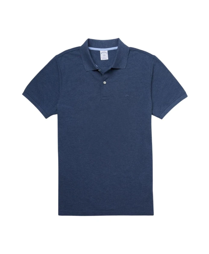 Рубашка поло узкого кроя с короткими рукавами и пиками Brooks Brothers, синий 
Рубашка поло узкого кроя с короткими рукавами и пиками Brooks Brothers, синий