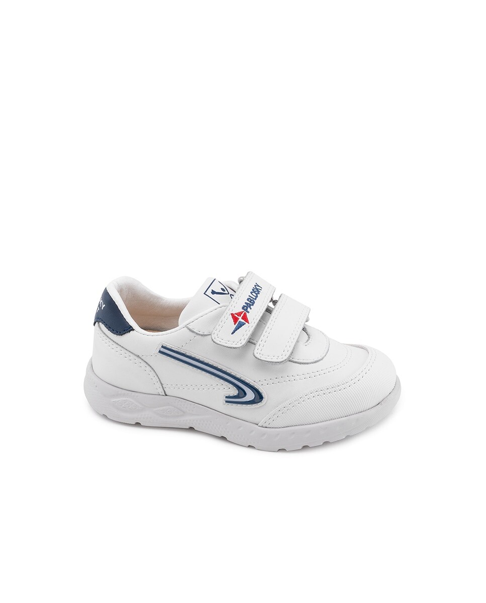 Кожаные кроссовки Pablosky для девочек с двойной застежкой на липучки Pablosky, белый
Кожаные кроссовки Pablosky для девочек с двойной застежкой на липучки Pablosky, белый