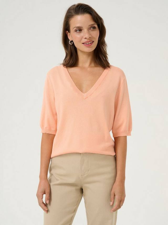Джемпер с v-образным вырезом и коротким рукавом lizza KAFFE, цвет Peach Nectar
Джемпер с v-образным вырезом и коротким рукавом lizza KAFFE, цвет Peach Nectar