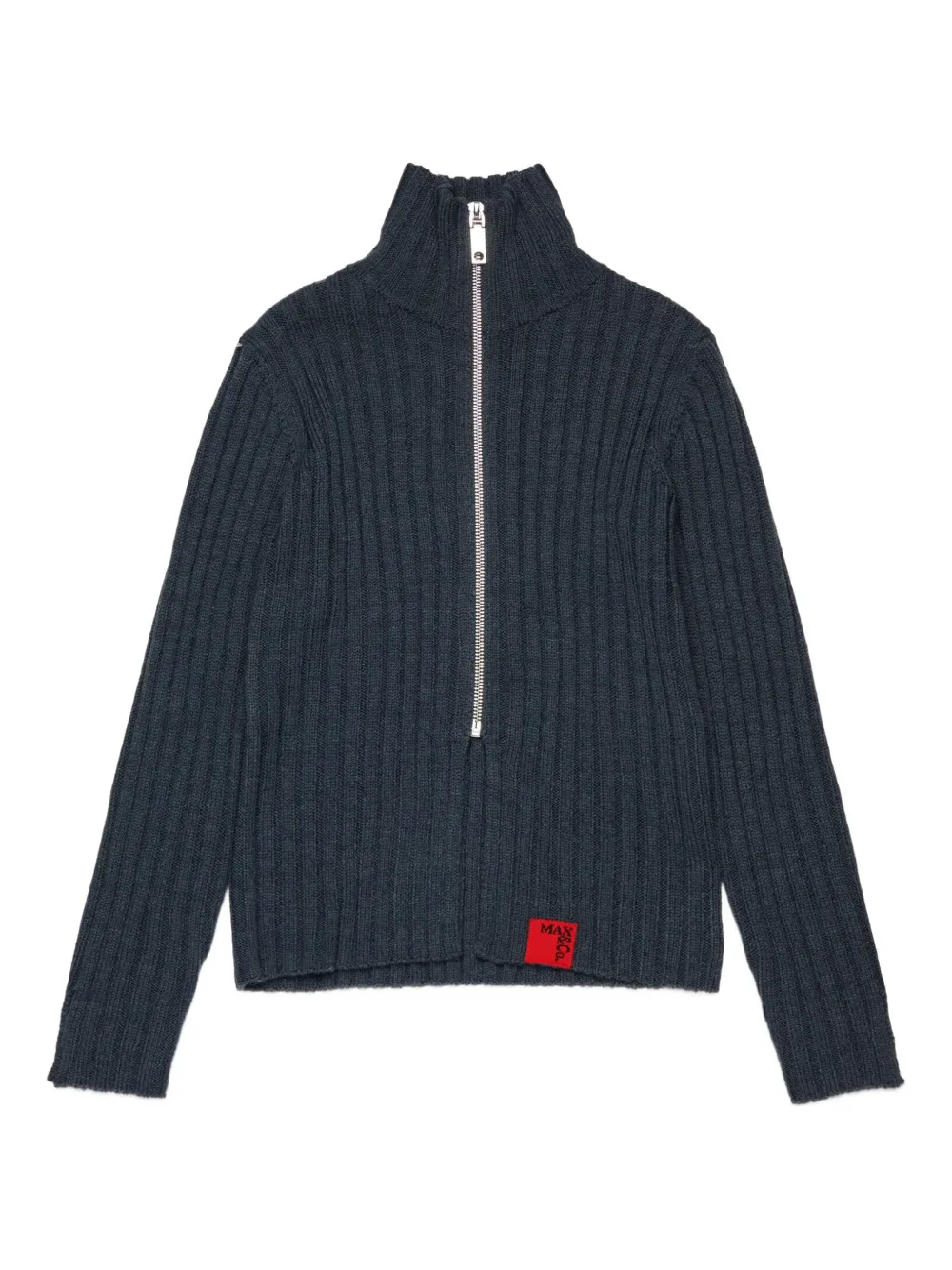 Кардиган в рубчик на молнии MAX&Co. Kids, синий 
Кардиган в рубчик на молнии MAX&Co. Kids, синий