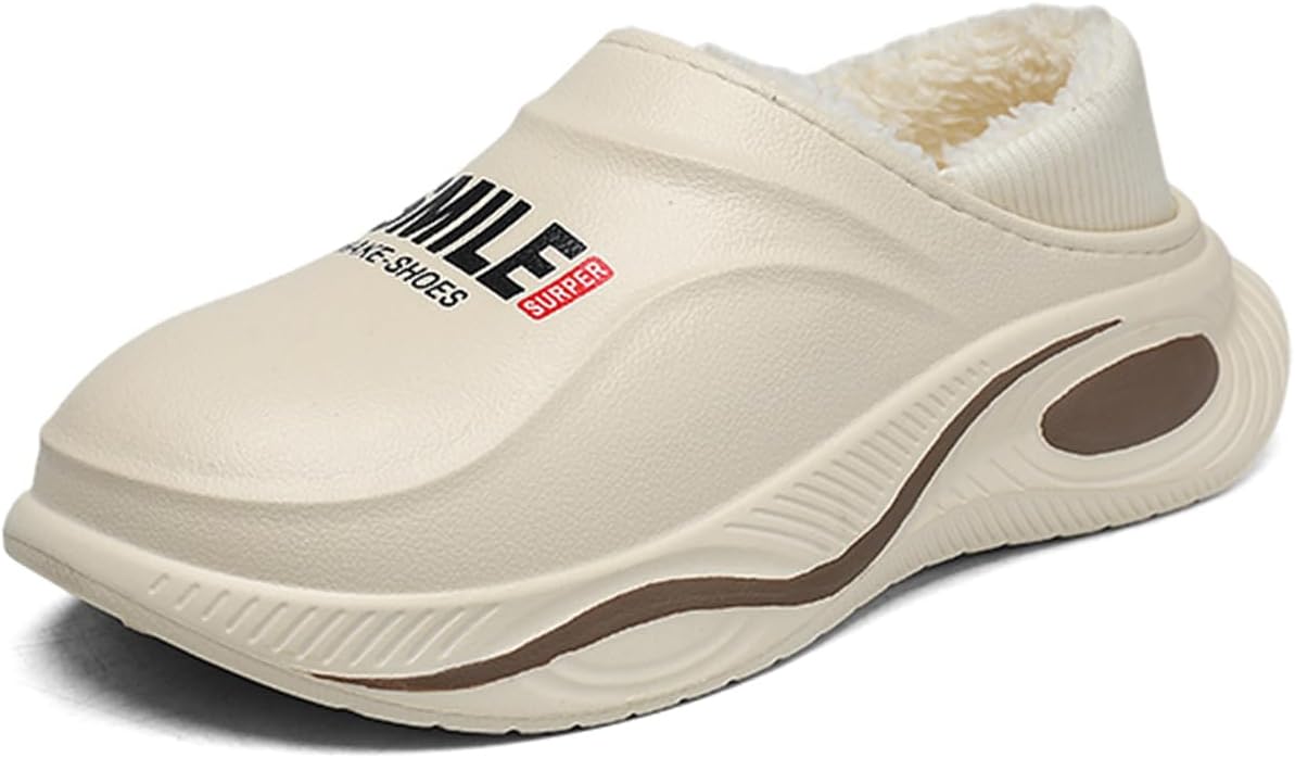 Тапочки Abborora для мужчин с эффектом памяти, флисовая подкладка, закрытый носок, водонепроницаемые, противоскользящие, зимние теплые тапочки для дома, бежевый
Тапочки Abborora для мужчин с эффектом памяти, флисовая подкладка, закрытый носок, водонепроницаемые, противоскользящие, зимние теплые тапочки для дома, бежевый