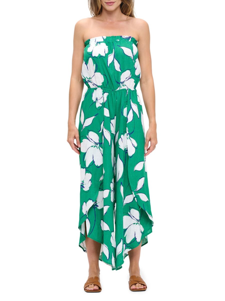 Комбинезон без бретелек с цветочным принтом Renee C., цвет Green White
Комбинезон без бретелек с цветочным принтом Renee C., цвет Green White