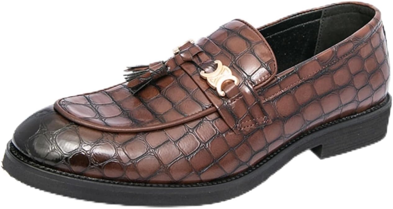 Мужские лоферы с тиснением под крокодила и кисточками, классический стиль «пенни» для формальной и повседневной носки- легко стильные и вечные Aokisx, коричневый
Мужские лоферы с тиснением под крокодила и кисточками, классический стиль «пенни» для формальной и повседневной носки- легко стильные и вечные Aokisx, коричневый