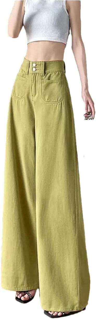 Женские джинсы с высокой талией и широкими штанинами
Женские джинсы с высокой талией и широкими штанинами