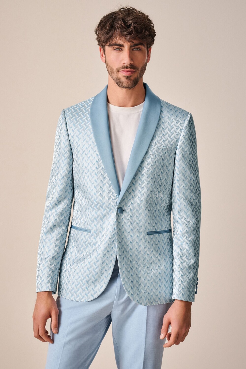 Атласный жаккардовый пиджак Next, синий
Атласный жаккардовый пиджак Next, синий