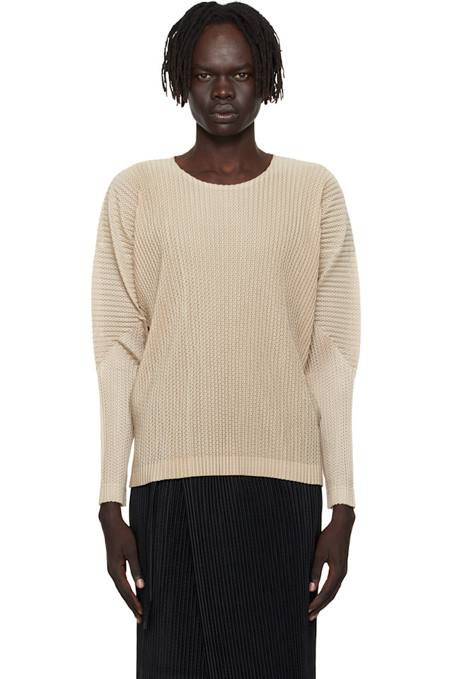 Легкая сетчатая футболка Homme Plissé Issey Miyake, бежевый
Легкая сетчатая футболка Homme Plissé Issey Miyake, бежевый