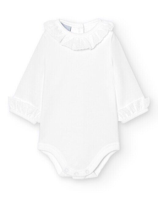 В упаковке 2 детских боди с батистовым воротником и манжетами Babidú, белый
В упаковке 2 детских боди с батистовым воротником и манжетами Babidú, белый