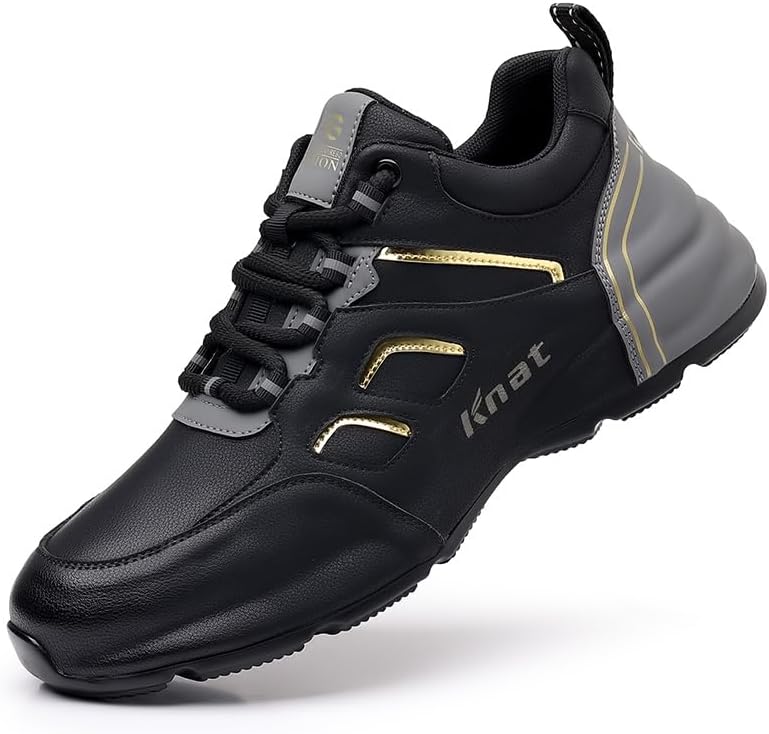 Мужские модные кожаные кроссовки светлой роскоши с закрытой подошвой, повседневные спортивные кроссовки с толстой подошвой для увеличения роста Lhyxu, черный/серый
Мужские модные кожаные кроссовки светлой роскоши с закрытой подошвой, повседневные спортивные кроссовки с толстой подошвой для увеличения роста Lhyxu, черный/серый