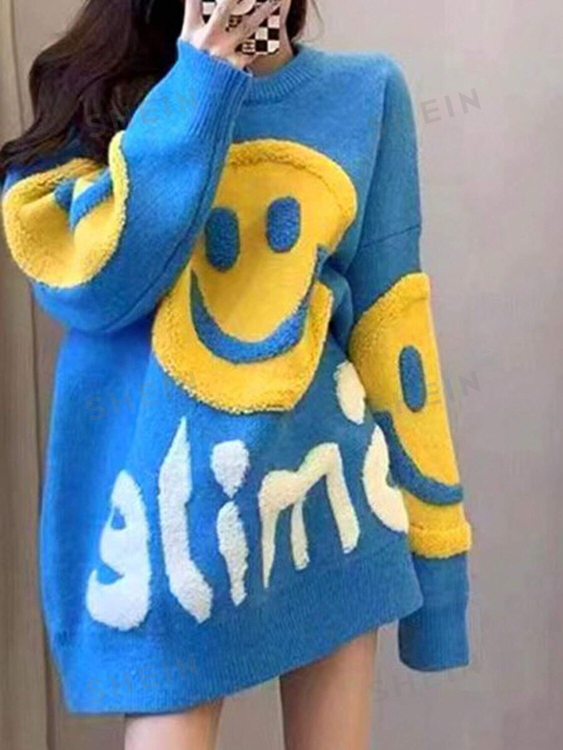 EZwear Трикотаж, модный, повседневный, с круглым вырезом, с рисунком улыбки. для женщин Shein, мультиколор
EZwear Трикотаж, модный, повседневный, с круглым вырезом, с рисунком улыбки. для женщин Shein, мультиколор