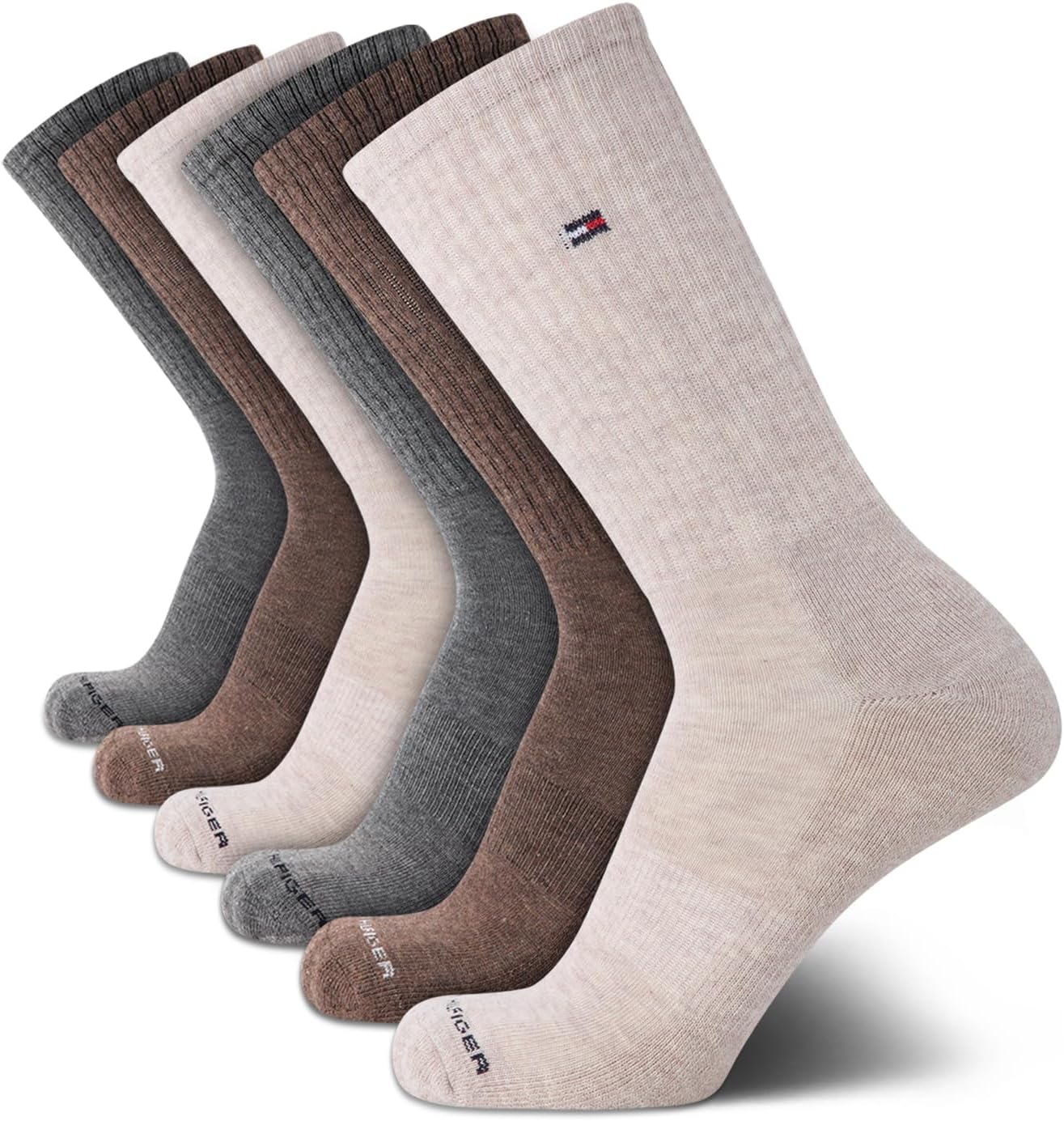 Мужские носки Tommy Hilfiger Crew Socks - 6 пар носков Performance Cushion Comfort Crew Socks - дышащие спортивные носки для мужчин (7-12), Brown Assorted
Мужские носки Tommy Hilfiger Crew Socks - 6 пар носков Performance Cushion Comfort Crew Socks - дышащие спортивные носки для мужчин (7-12), Brown Assorted